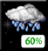 Showers Likely. Chance for Measurable Precipitation 60%