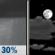 Saturday Night: Chance Rain Showers then Partly Cloudy